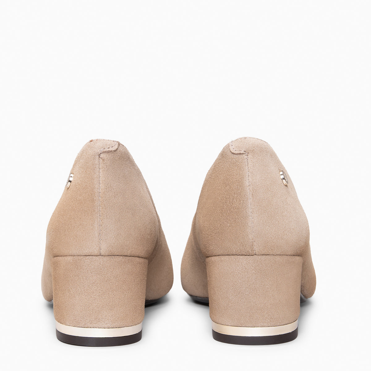 DORI - Zapato de tacón con detalle dorado TAUPE