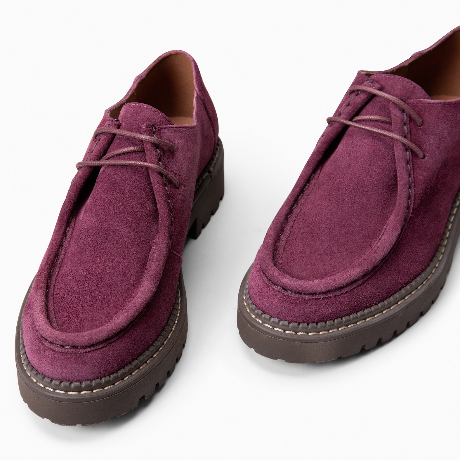 YALE – Mocasin con suela track con cordones BURDEOS - miMaO ®