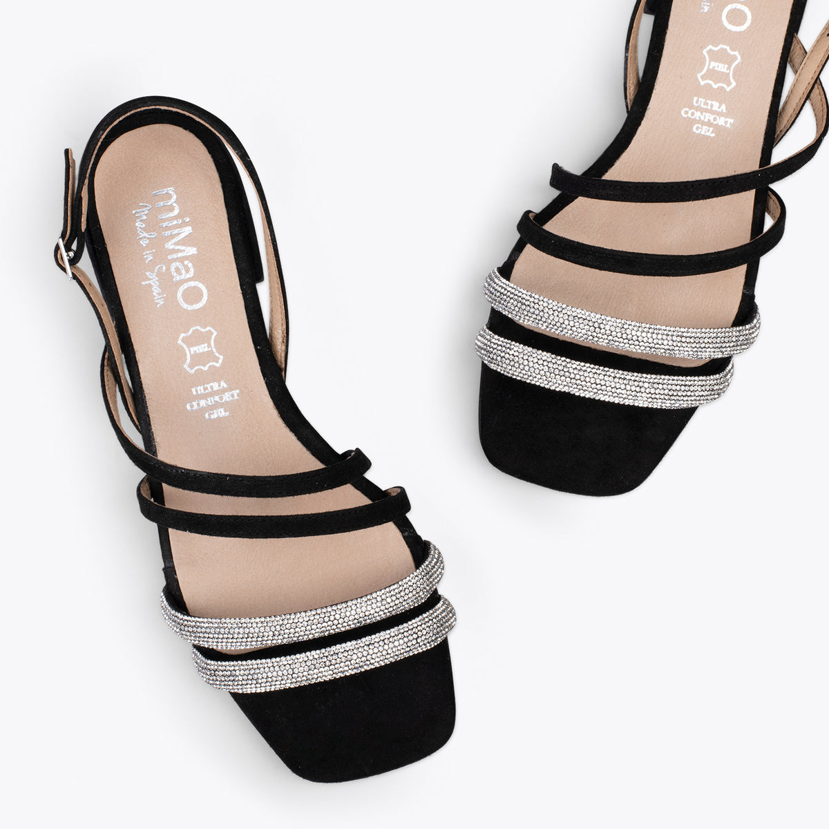 OSLO - Sandalias planas NEGRO