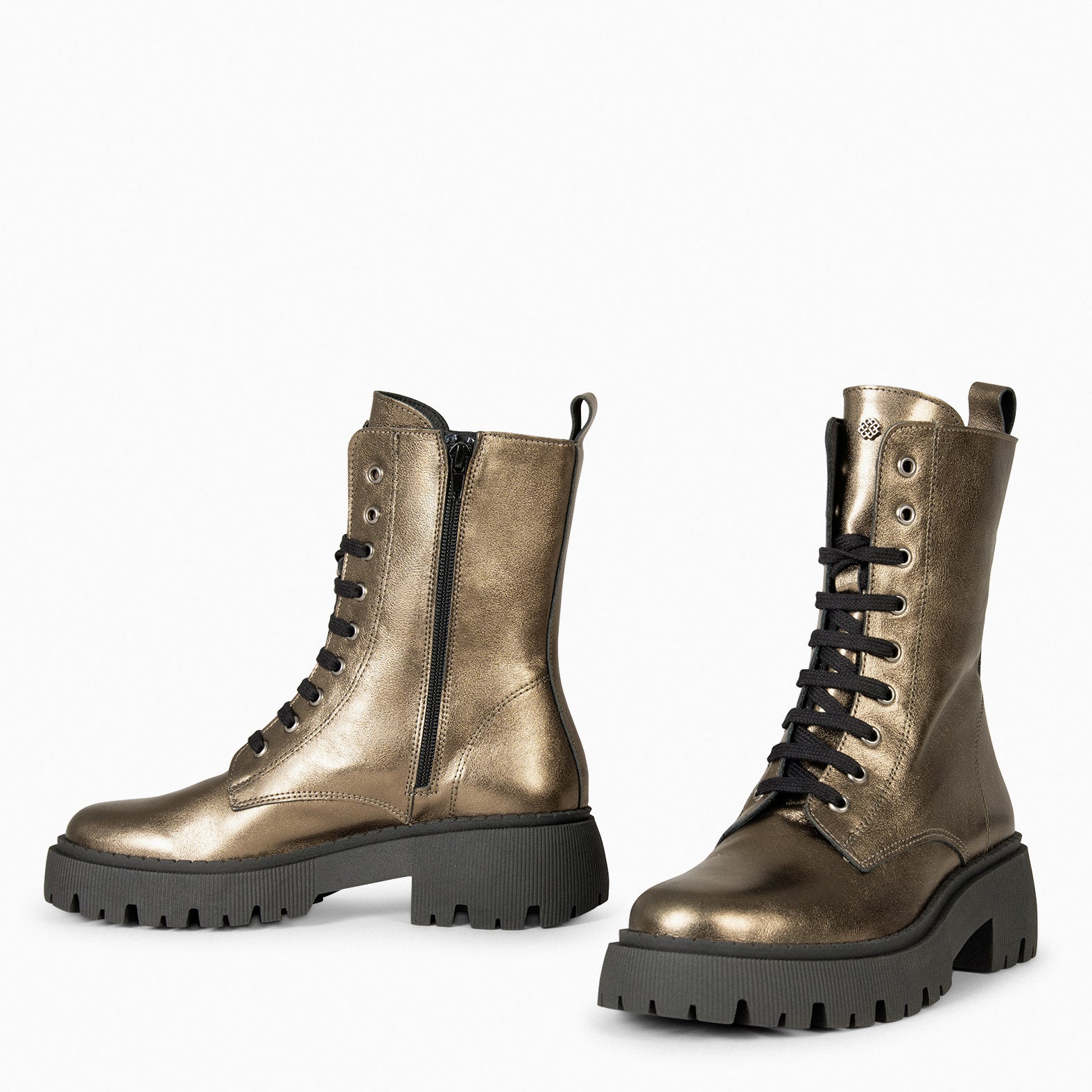 HALEN – Bottines militaires à semelle crantée DORÉ