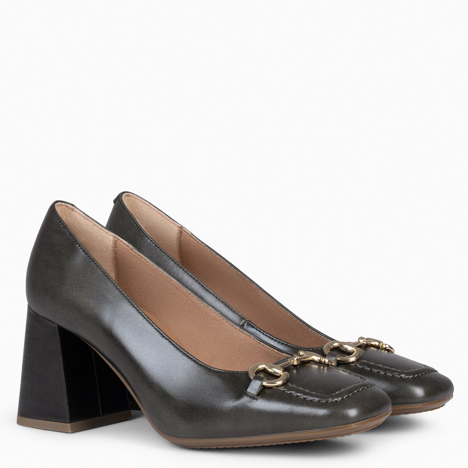 MÍA – Zapatos con tacón bloque VERDE