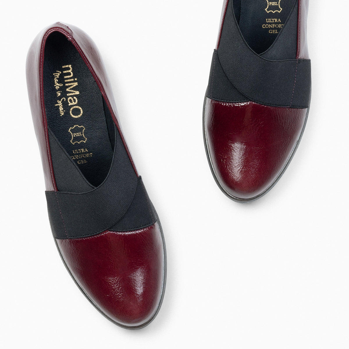 LIA - Zapatos de cuña con tiras elásticas BURDEOS