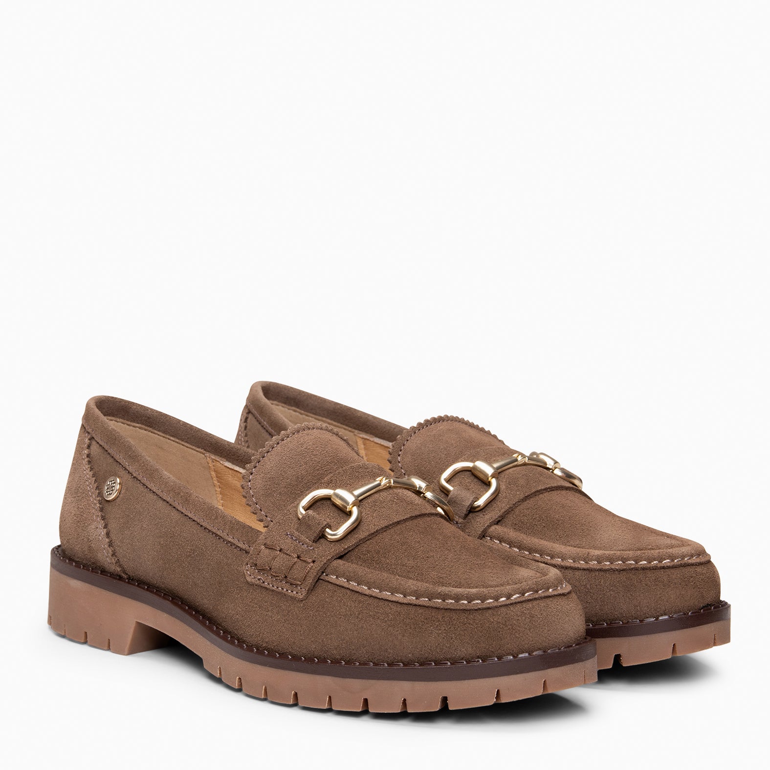 TREVILLA - Mocasín con aplique metálico TAUPE - miMaO ®
