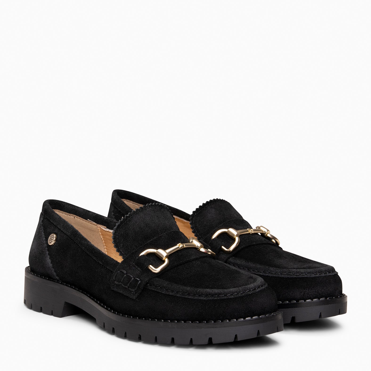 TREVILLA - Mocasín con aplique metálico NEGRO - miMaO ®