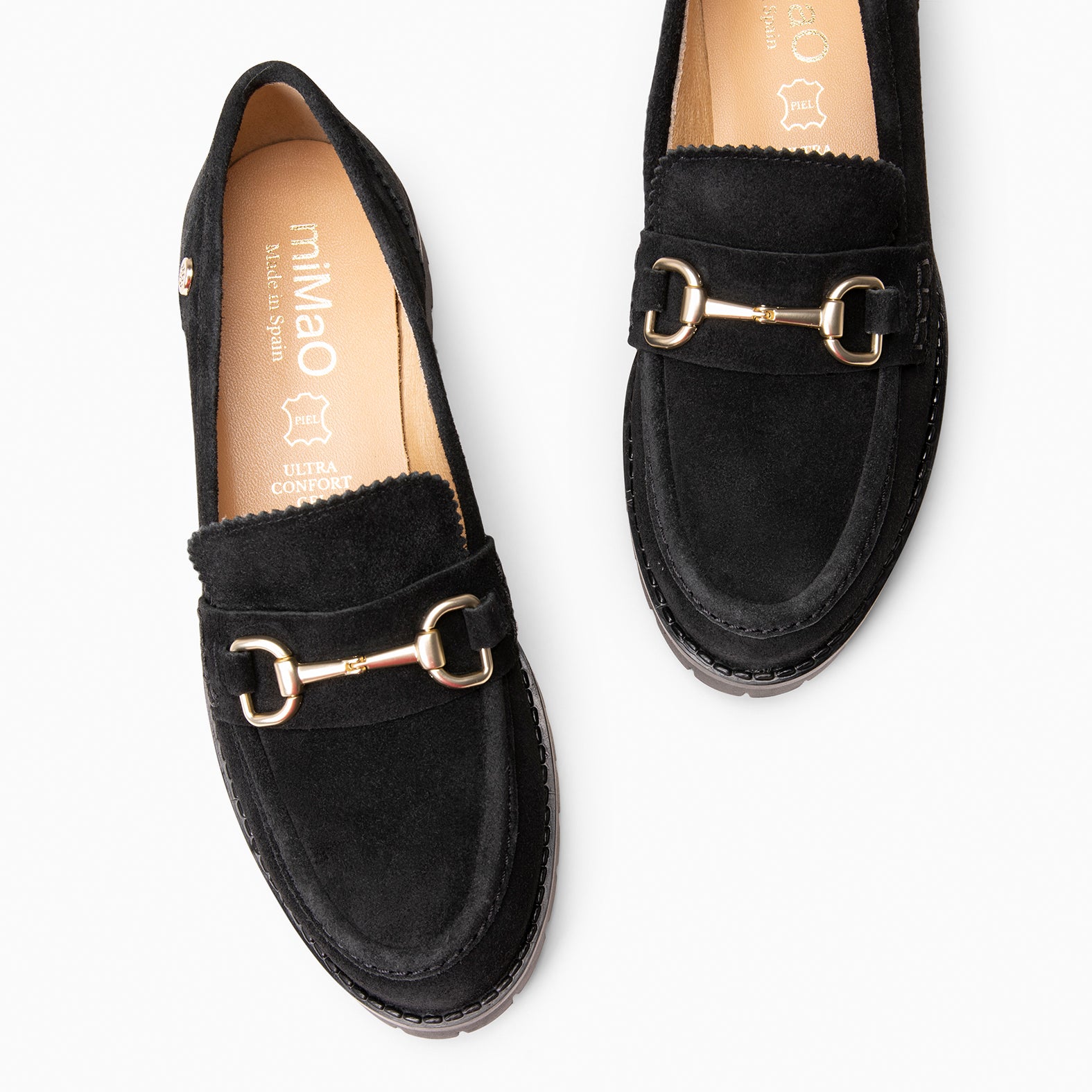 TREVILLA - Mocasín con aplique metálico NEGRO - miMaO ®