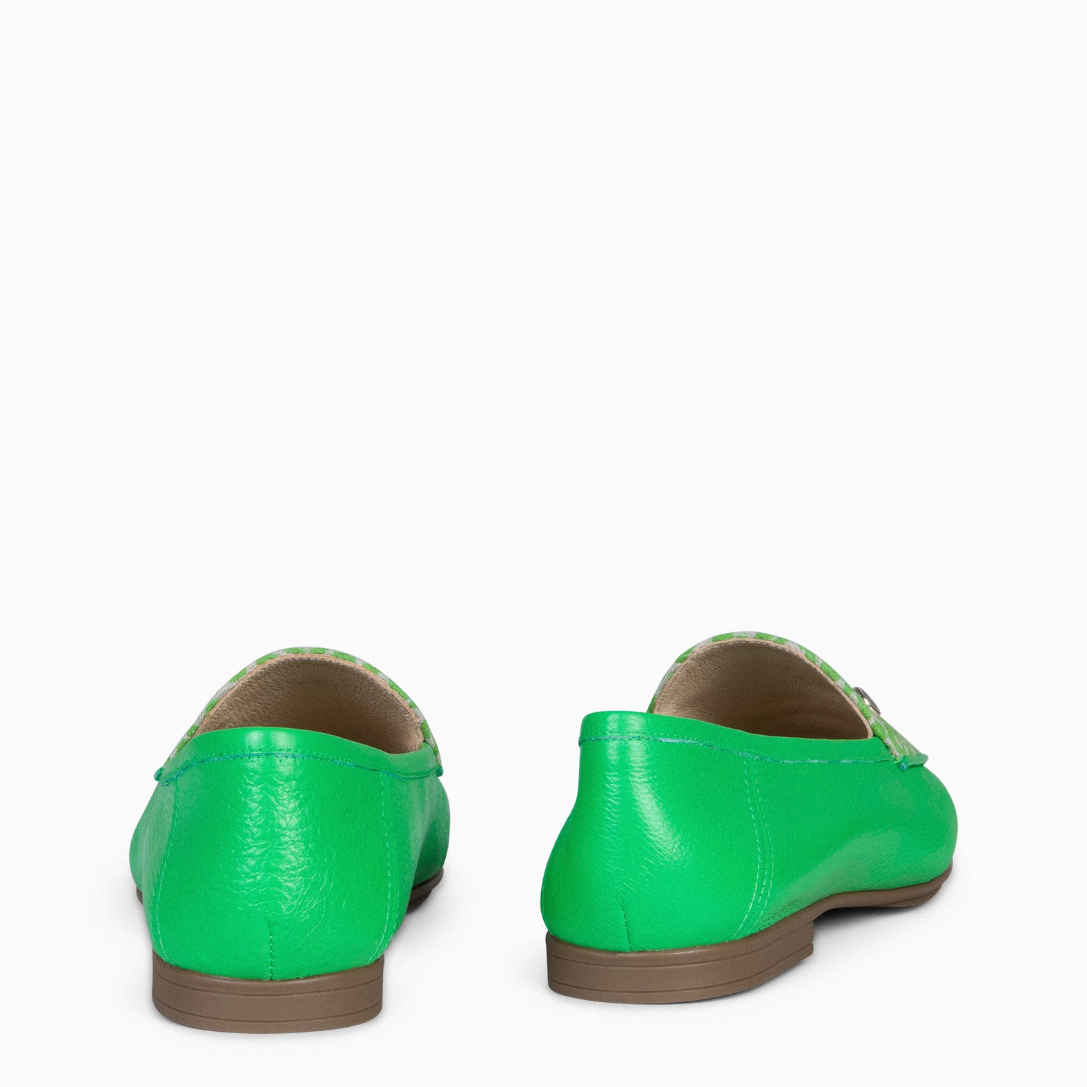 STYLE SAUVAGE - Mocassins à talon bas VERT