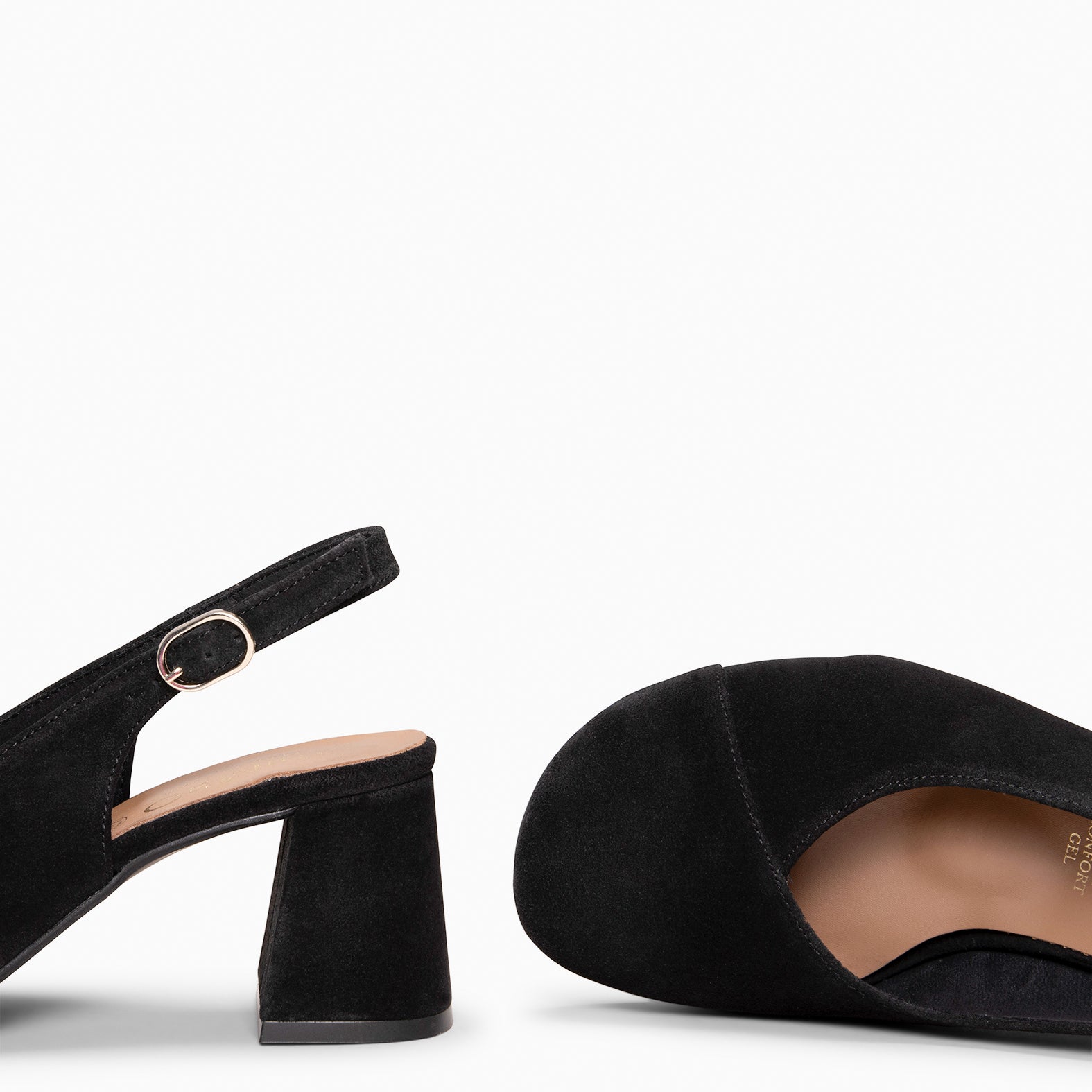 VEGA - Zapato de tacón ancho destalonado NEGRO - miMaO ®
