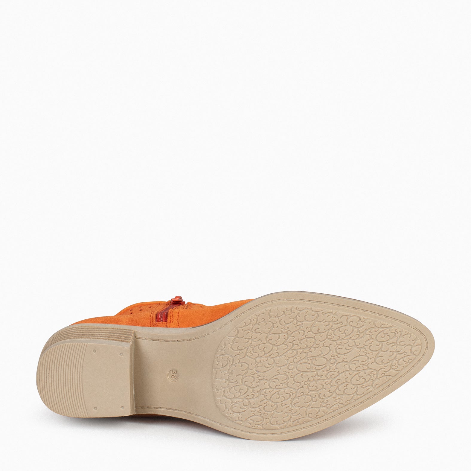 HOUSTON – Bottines cowboy à talon ORANGE