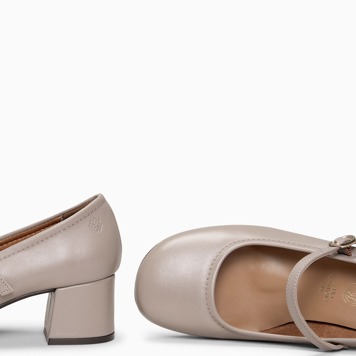 ROSALIA - Mercedita de tacón ancho TAUPE - miMaO ®