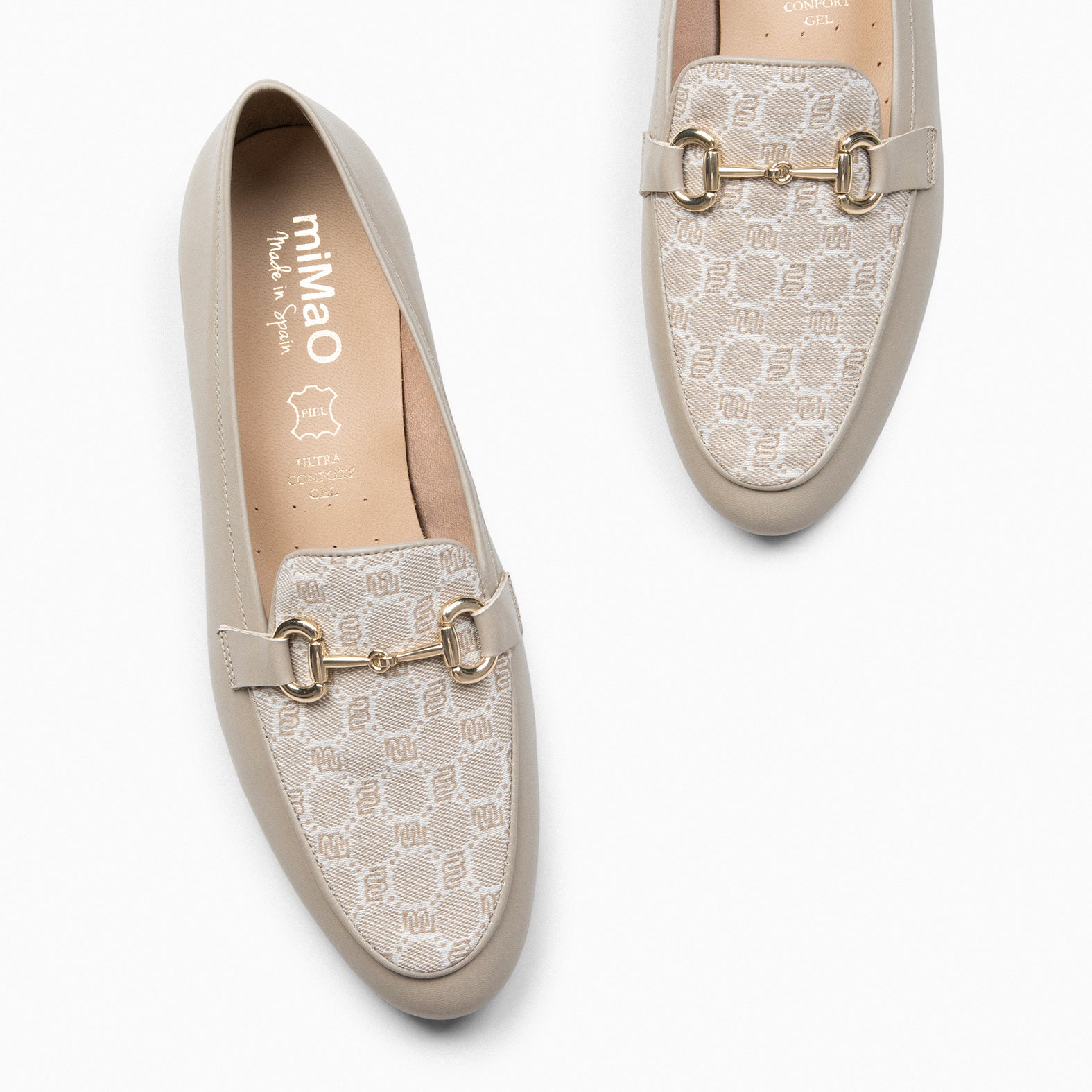CALYPSO - TAUPE Wide Heel Moccasins