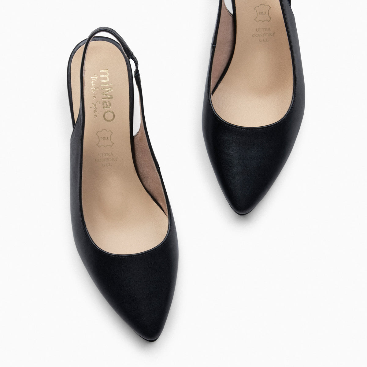KYARA - Zapato Destalonado con tacón NEGRO