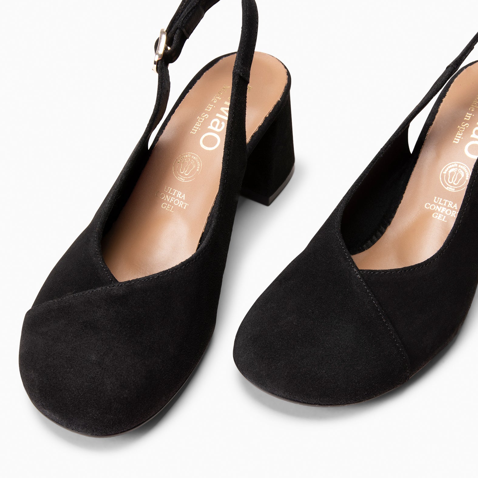 VEGA - Zapato de tacón ancho destalonado NEGRO - miMaO ®