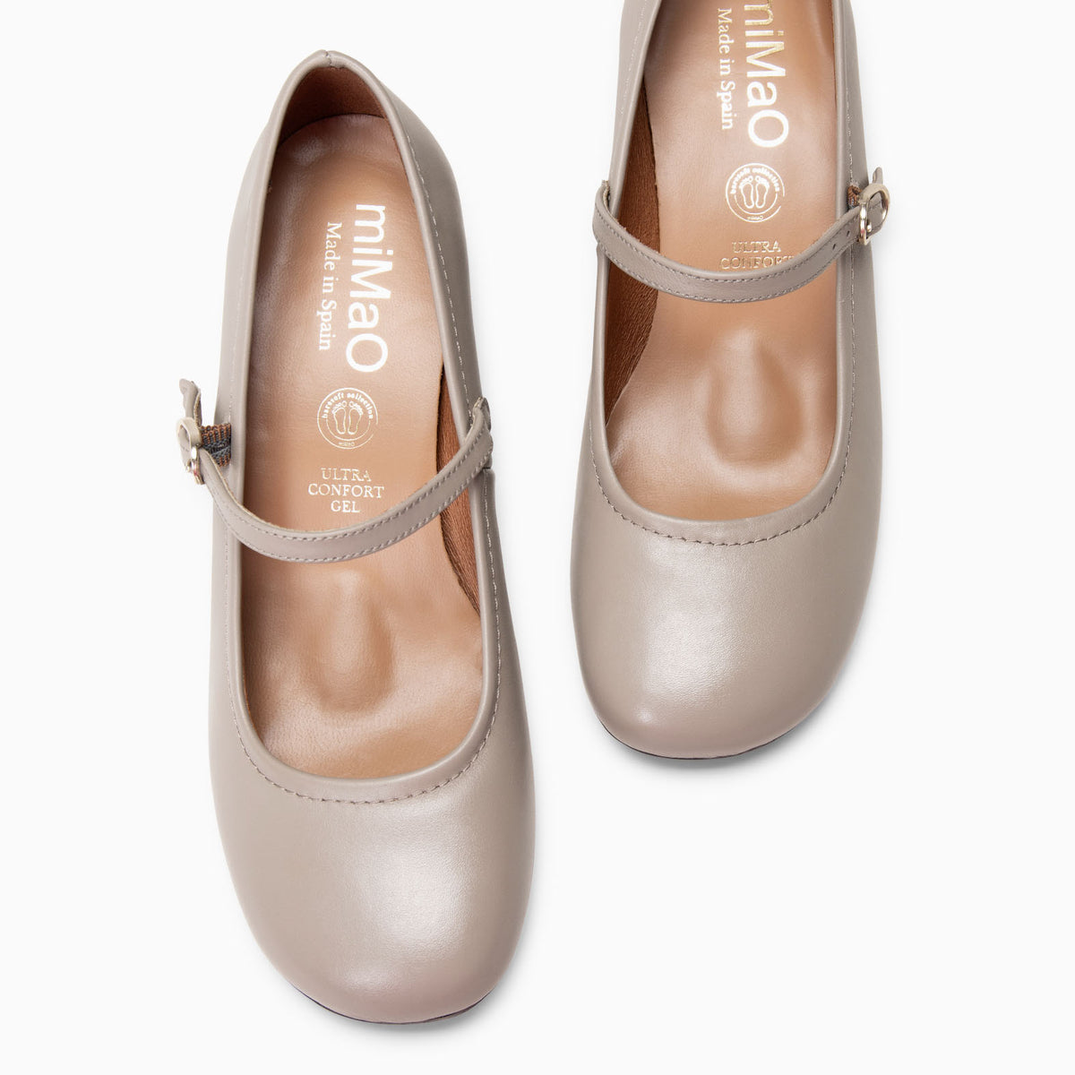 ROSALIA - Mercedita de tacón ancho TAUPE - miMaO ®