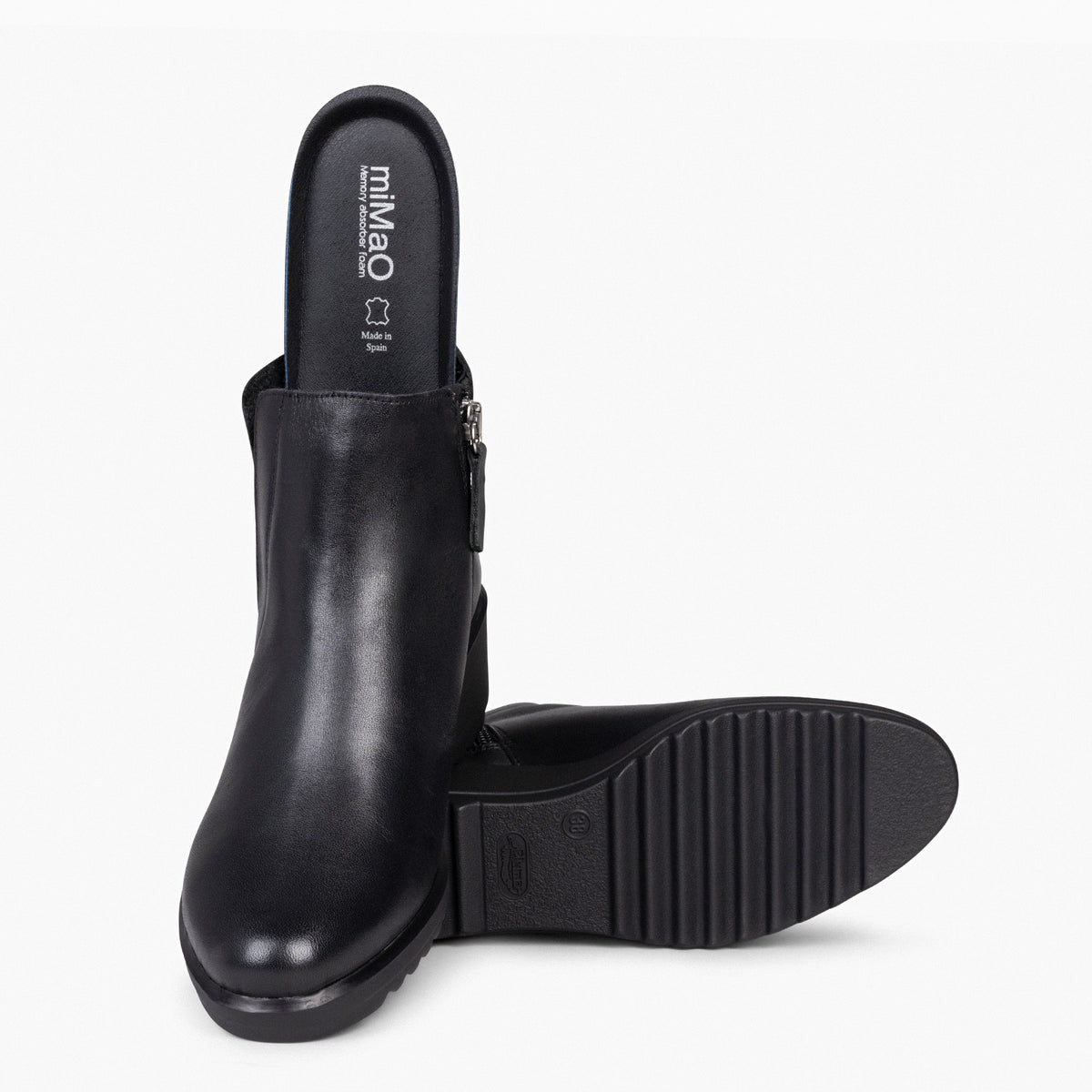 CARLI - Botines cuña mujer NEGRO