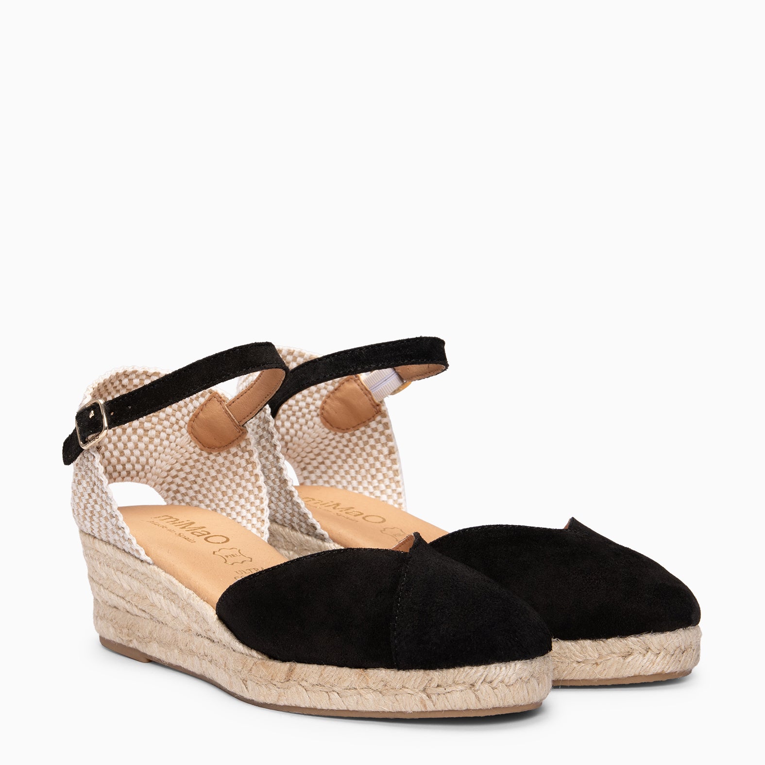 ICA - Cuñas de esparto bajas NEGRO