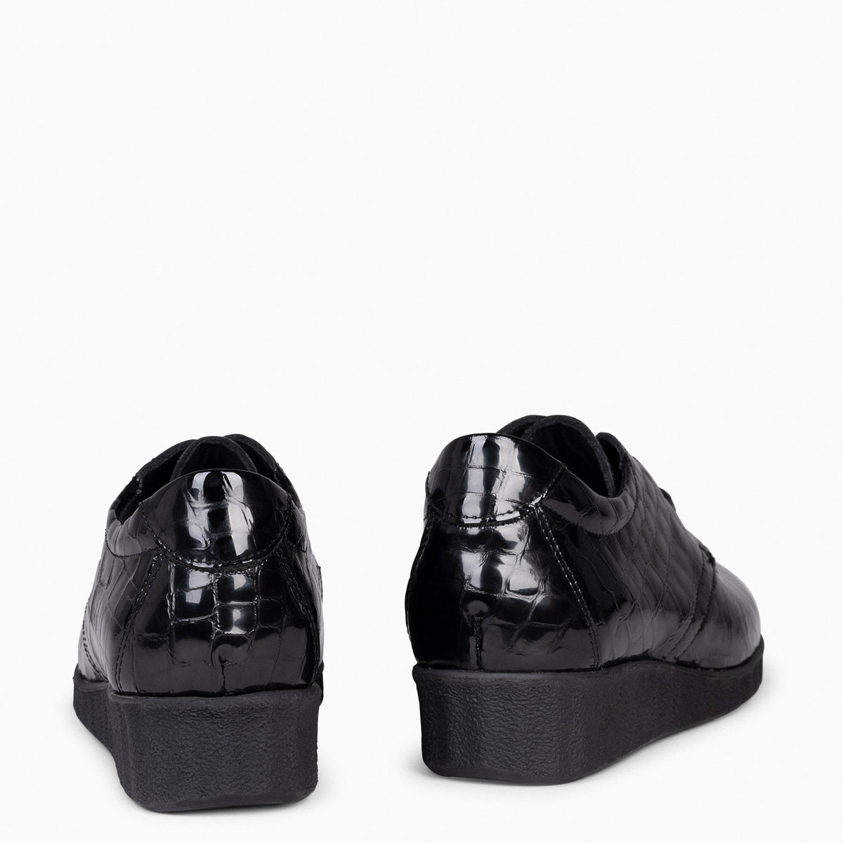 BLUCHER COCO - Mocasín cordones elásticos NEGRO