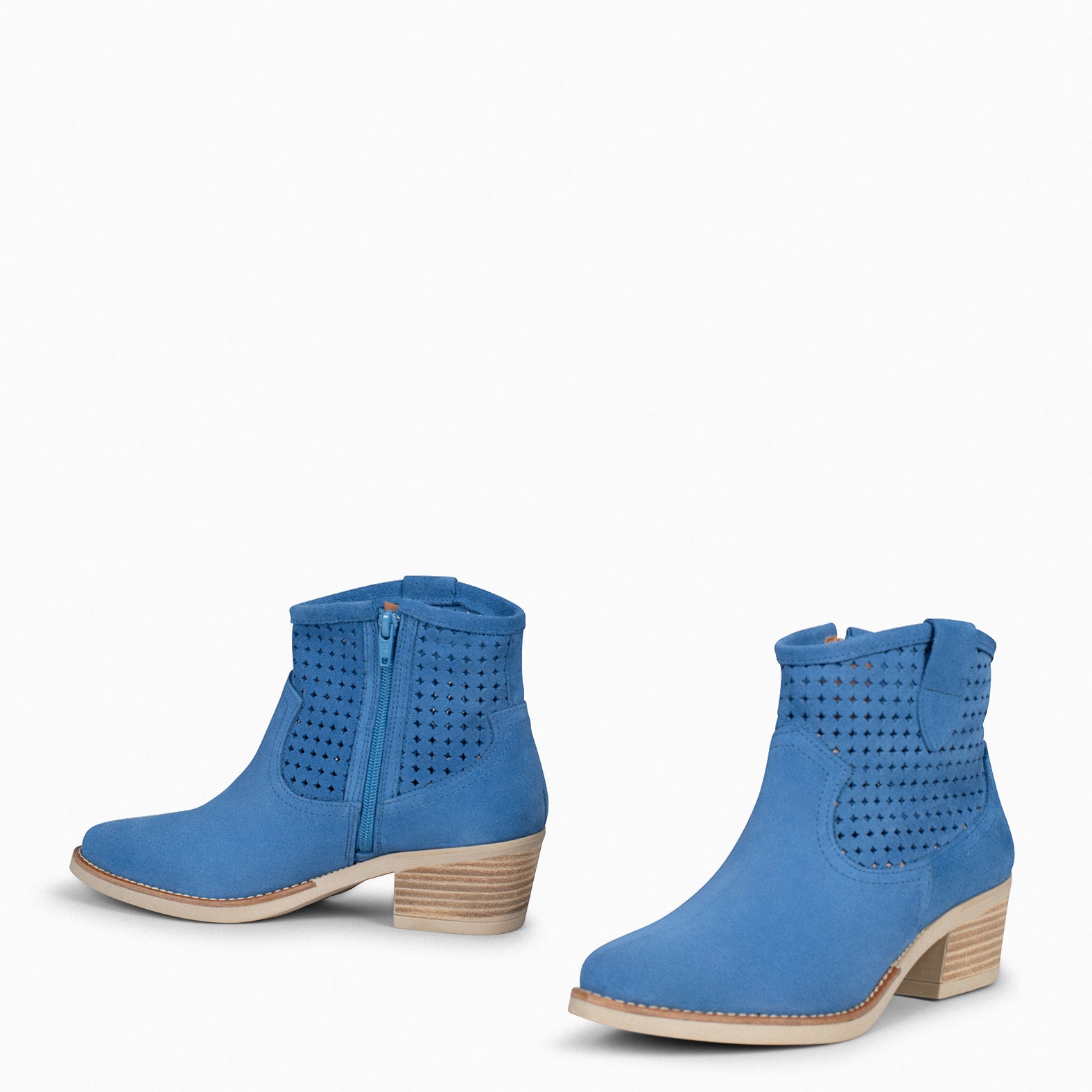 HOUSTON – Botines cowboy con tacón AZUL