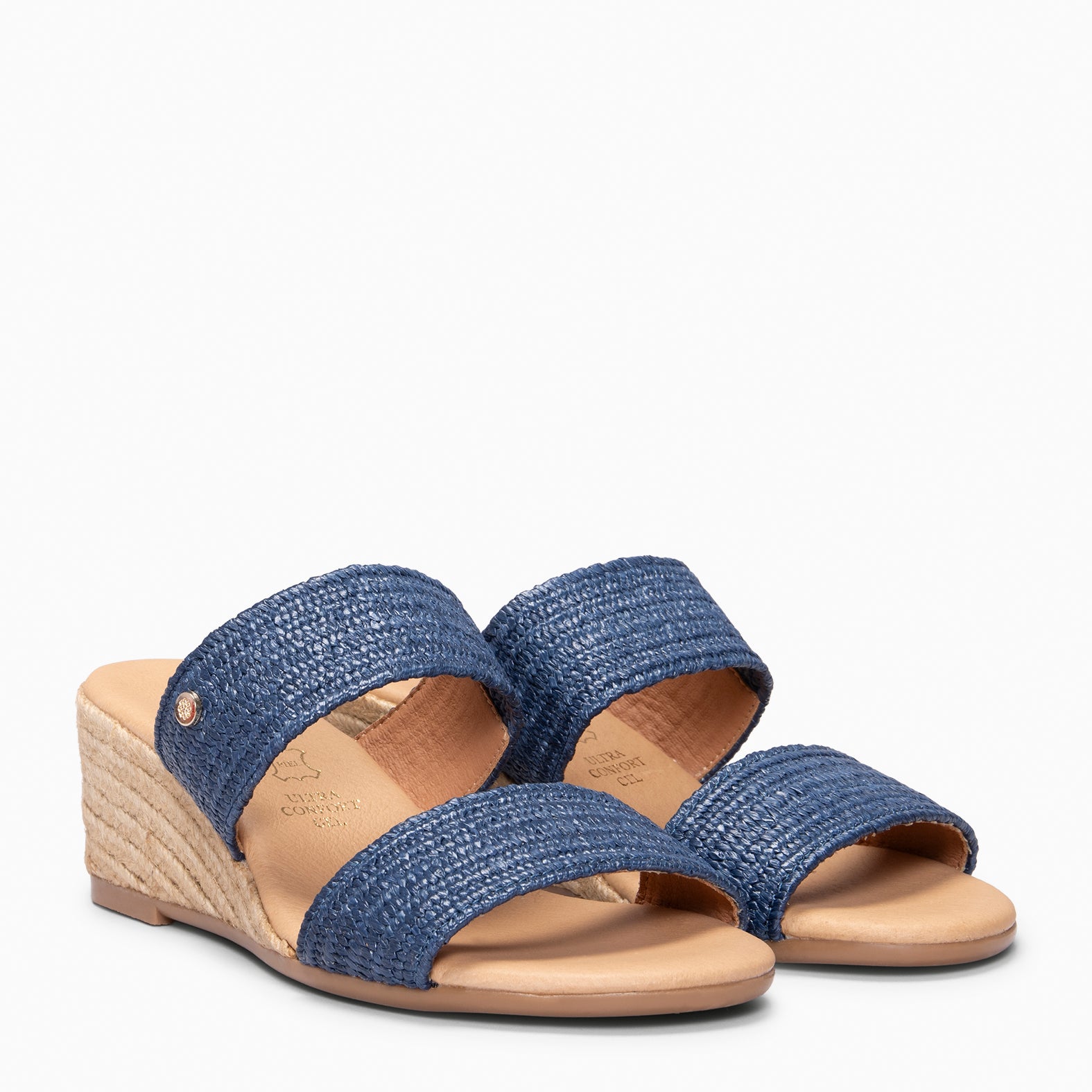 LIRA - Mules de cuña de esparto MARINO