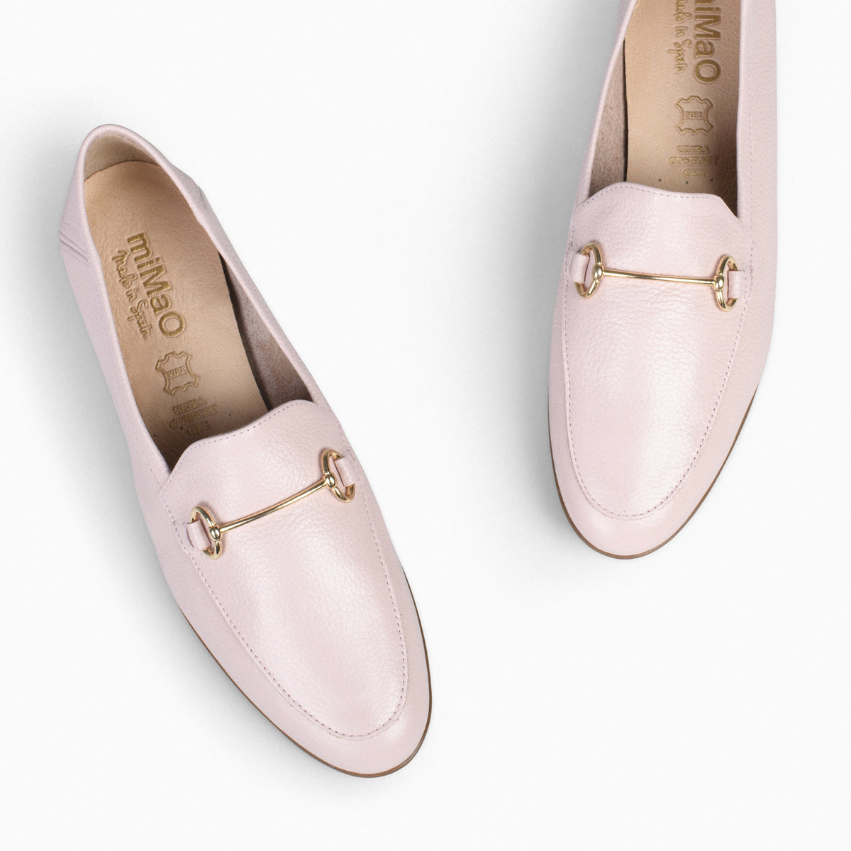 STYLE – Mocasines planos con adorno metalizado ROSA