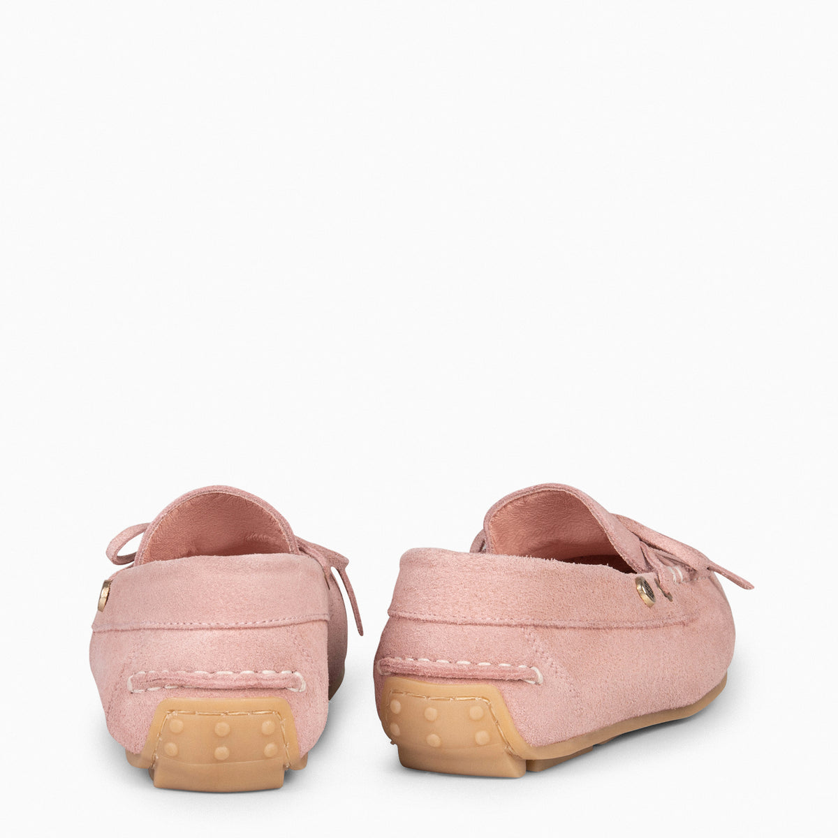LAZO - Mocasines planos de mujer con plantilla extraíble NUDE