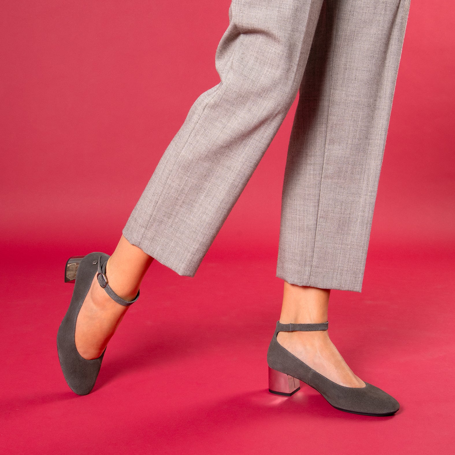 URBAN STAR - Zapato de tacón medio GRIS - miMaO ®
