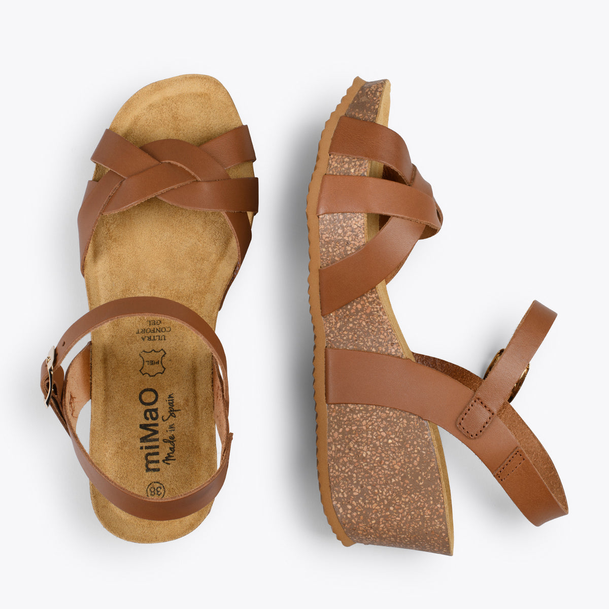 LIRIO - Cuña de mujer en color CAMEL