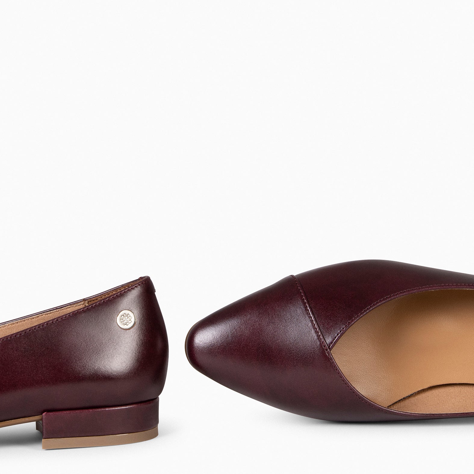 MARIE – BURGUNDY Low Heel Ballerinas