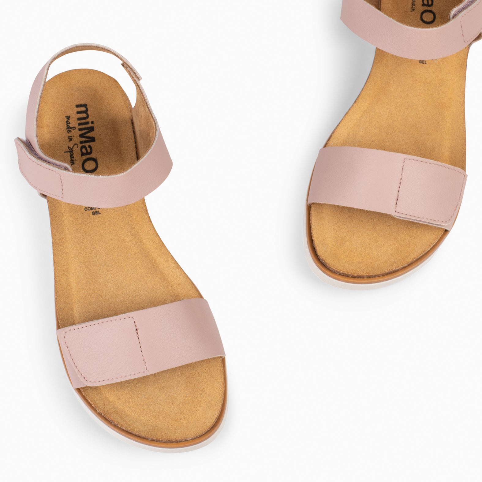 ARALIA - Sandalias planas con tiras de velcro NUDE - miMaO ®