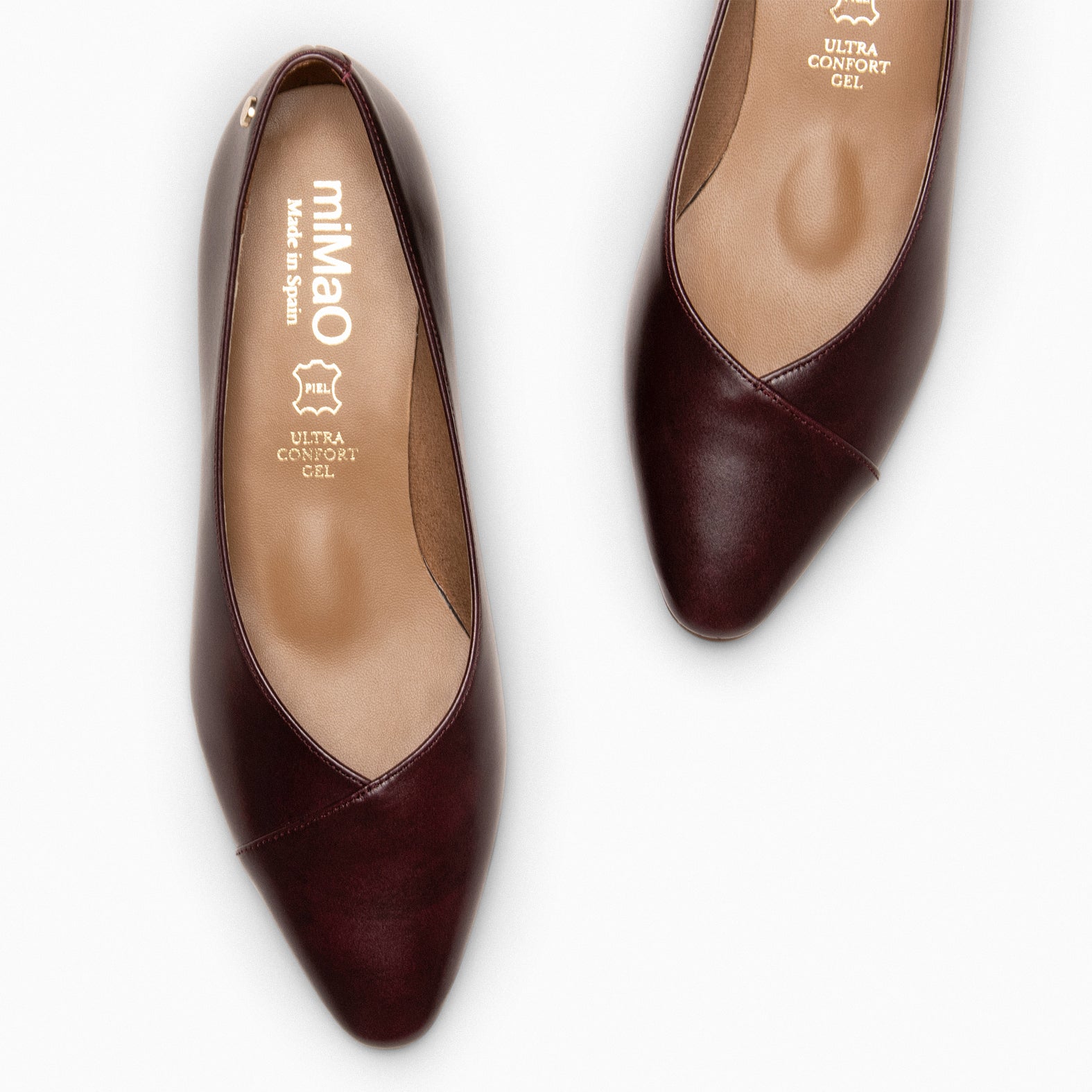 MARIE – BURGUNDY Low Heel Ballerinas