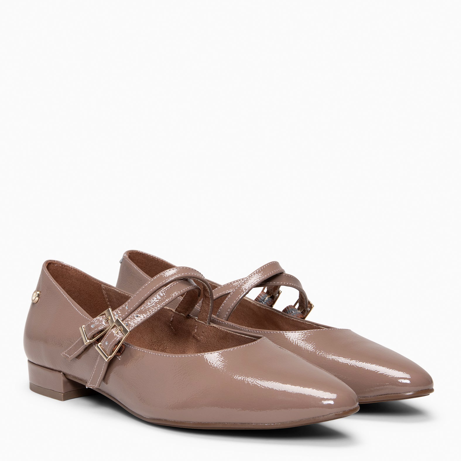 Alana - Merceditas con tacón bajo TAUPE - miMaO ®