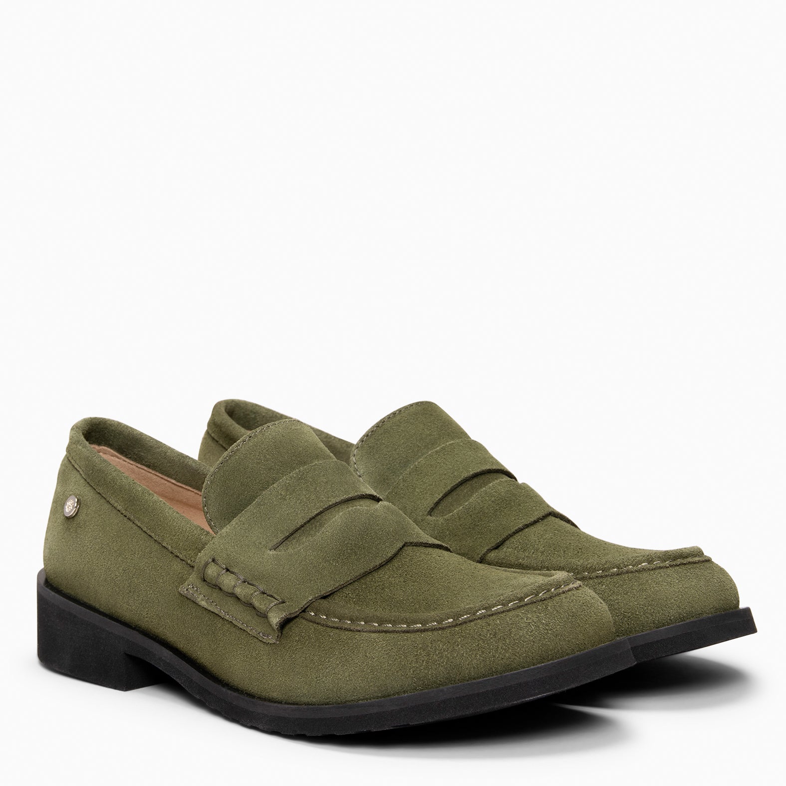 HARVARD - Mocassins pour pieds larges en daim hydrofuge KAKI