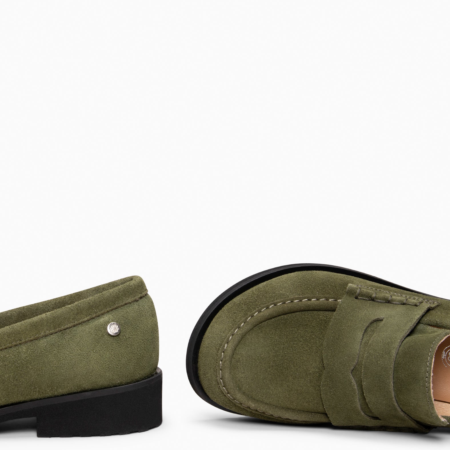 HARVARD - Mocassins pour pieds larges en daim hydrofuge KAKI