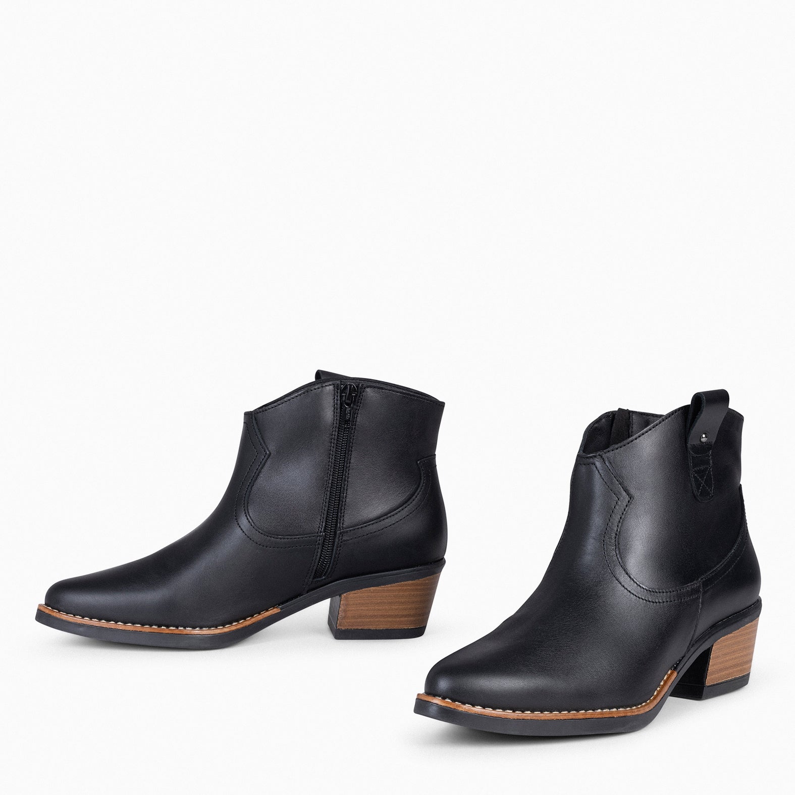 LUISIANA – Bottines style cowboy NOIR
