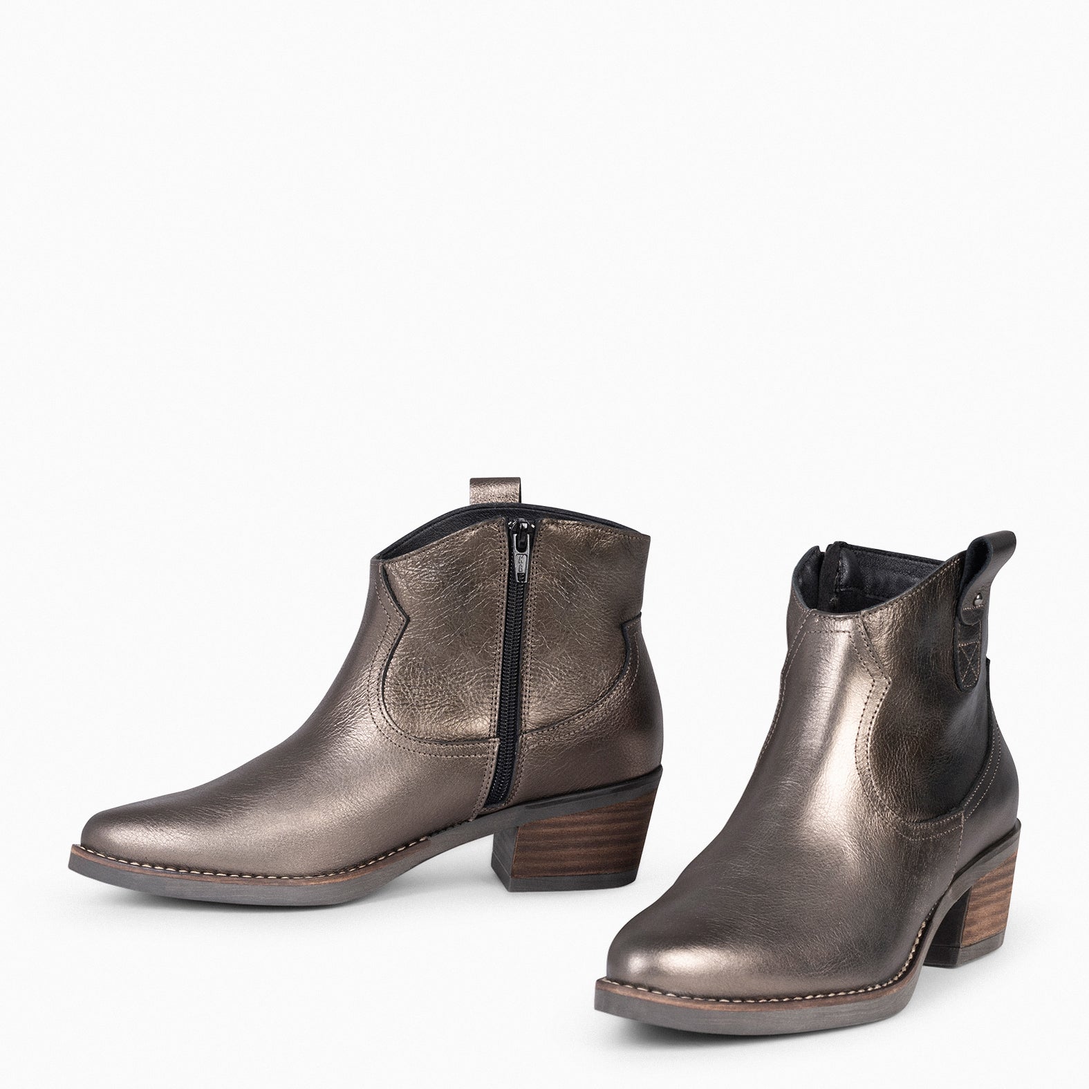 LUISIANA - Botín estilo cowboy BRONCE - miMaO ®