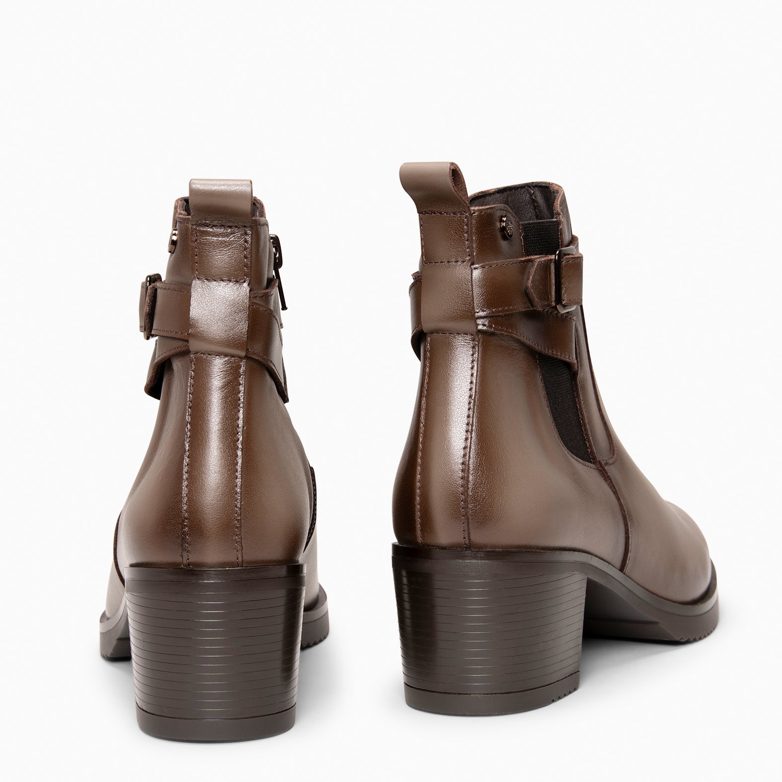 LEMY - Botines TAUPE de piel de napa - miMaO ®