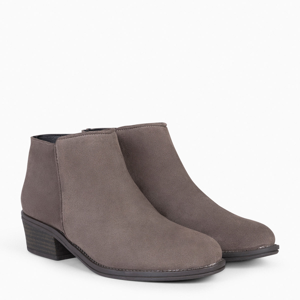 BALTIMOR - Botines piel mujer hidrófugo de color TAUPE
