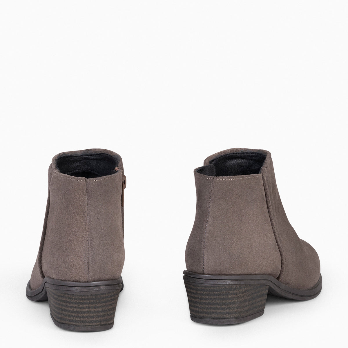 BALTIMOR - Botines piel mujer hidrófugo de color TAUPE