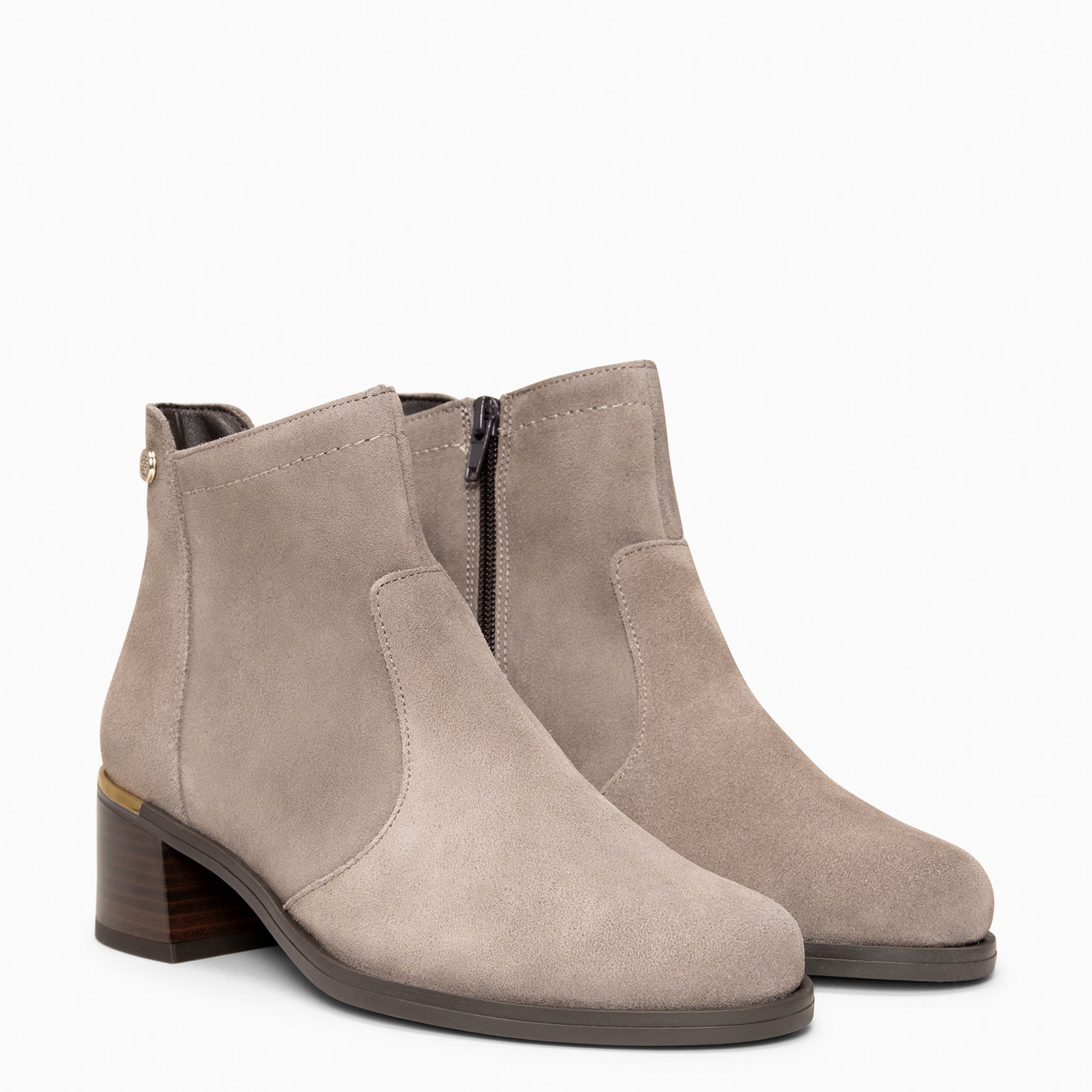NIXIE – botines de tacón bajo para mujer TAUPE - miMaO ®