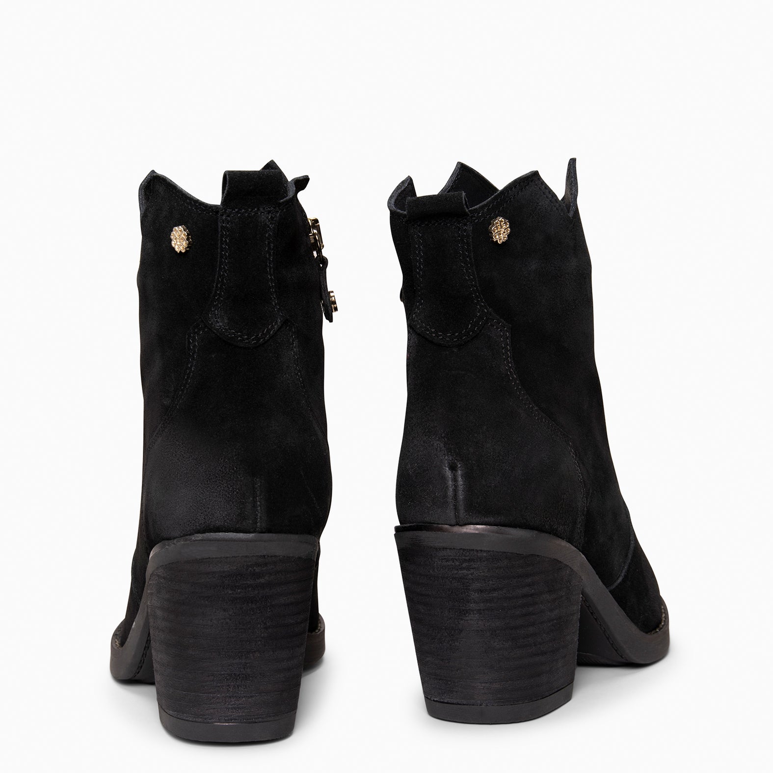 BEDFORD – Botines cowboy con tacón NEGRO - miMaO ®