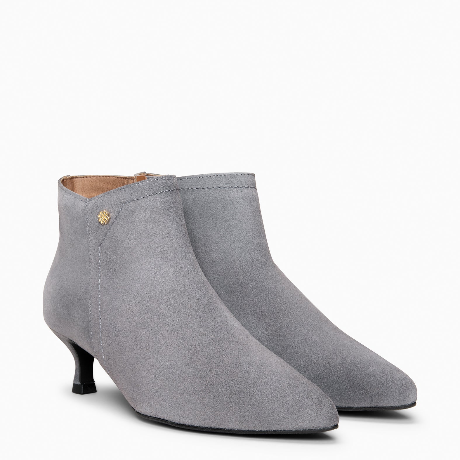 LORD – Botines tacón bajo GRIS - miMaO ®