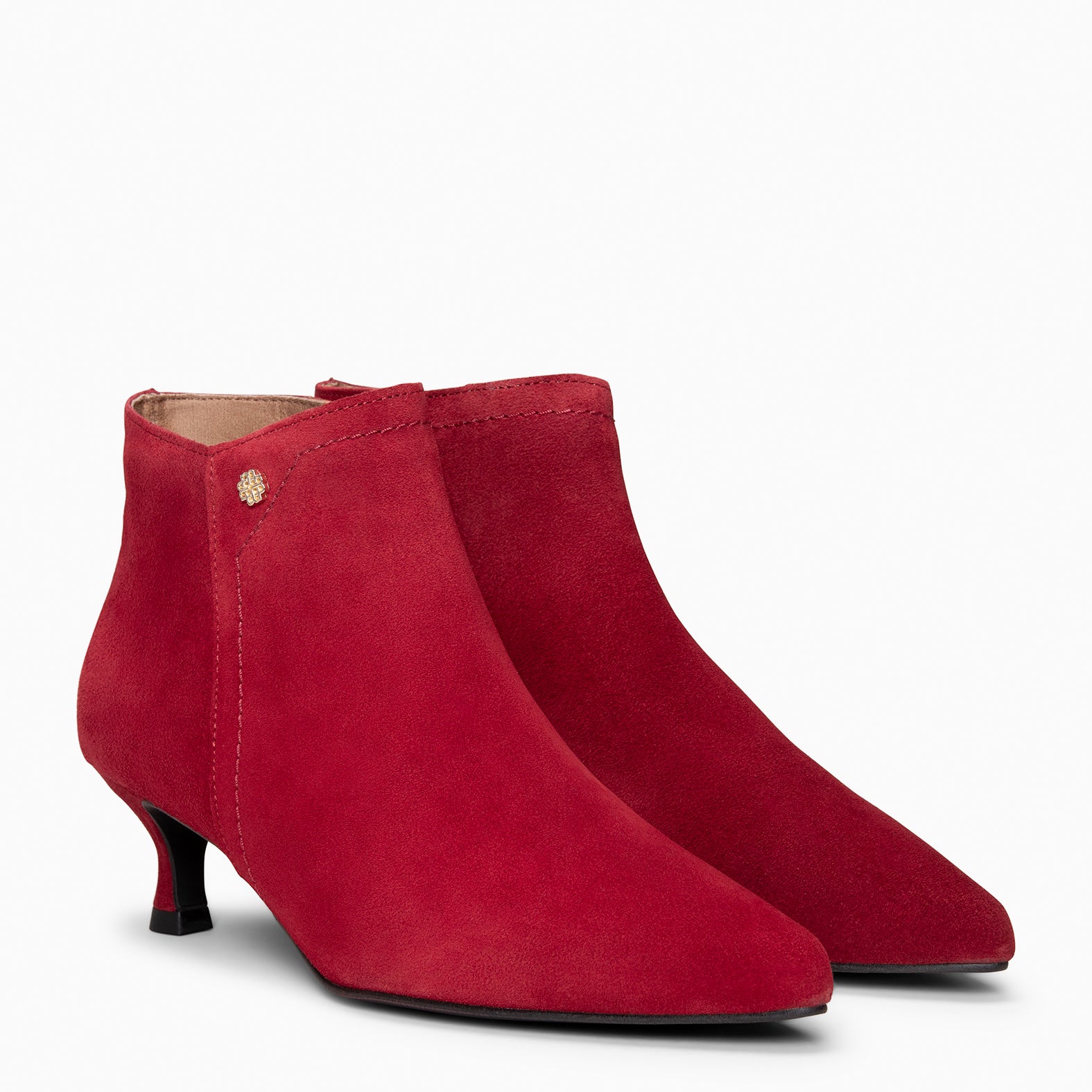 LORD – Botines tacón bajo ROJO - miMaO ®