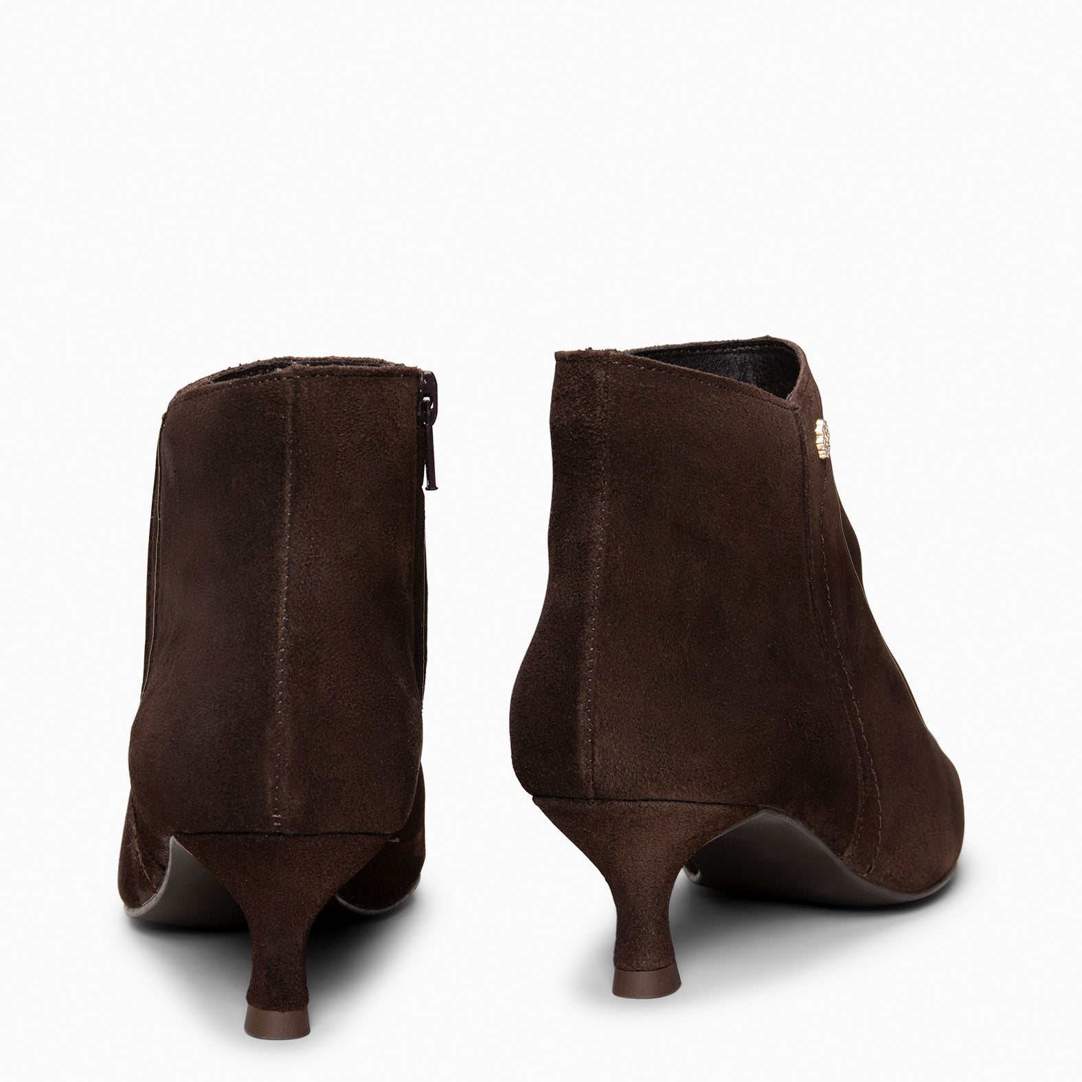 LORD – Botines tacón bajo MARRON - miMaO ®