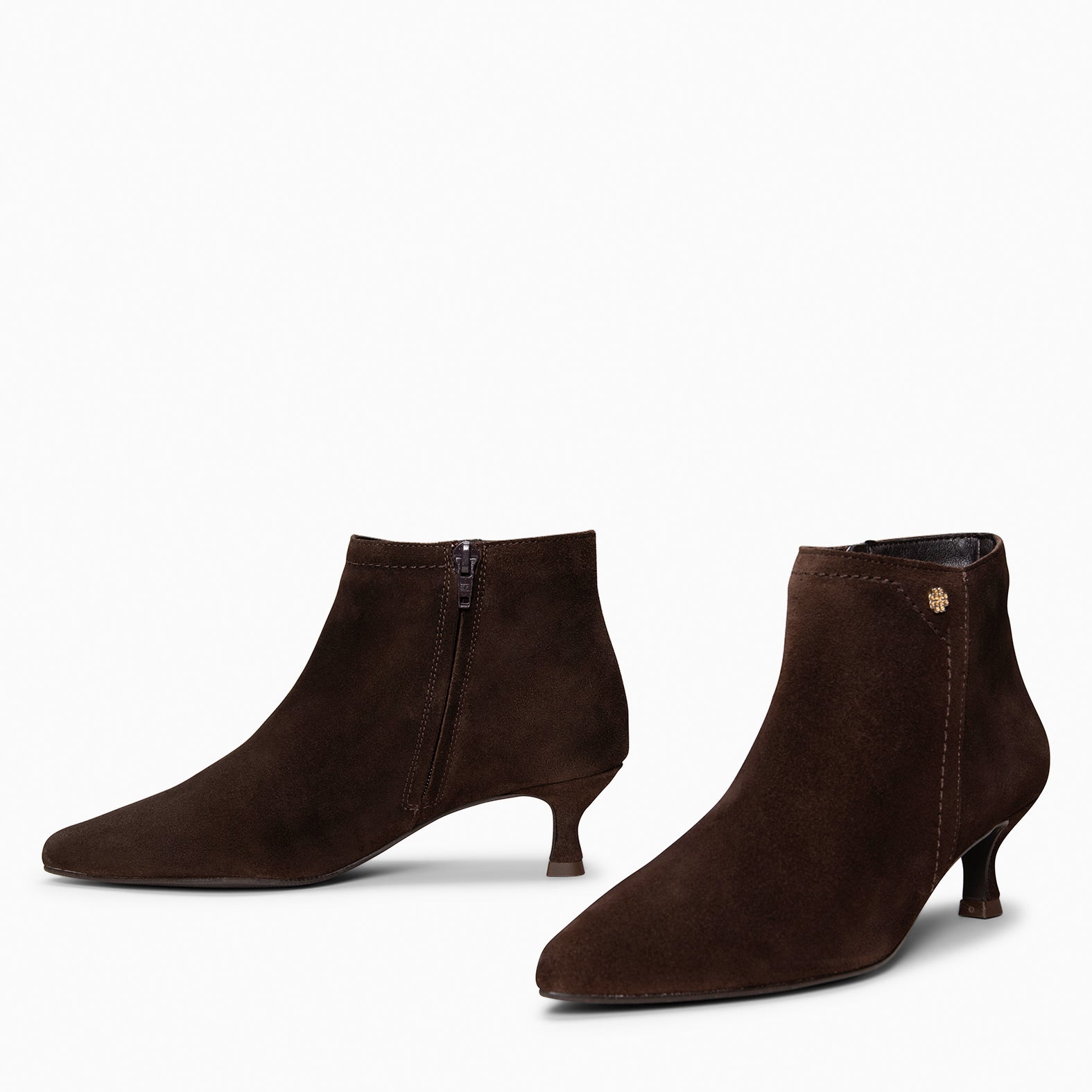 LORD – Botines tacón bajo MARRON - miMaO ®