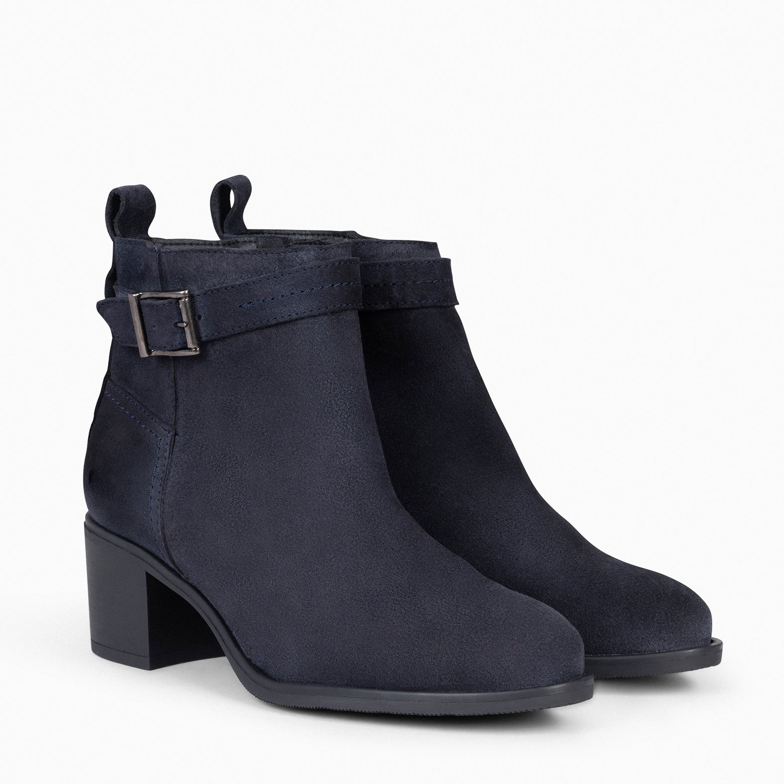 SEATTLE - NAVY Women suede leather booties 