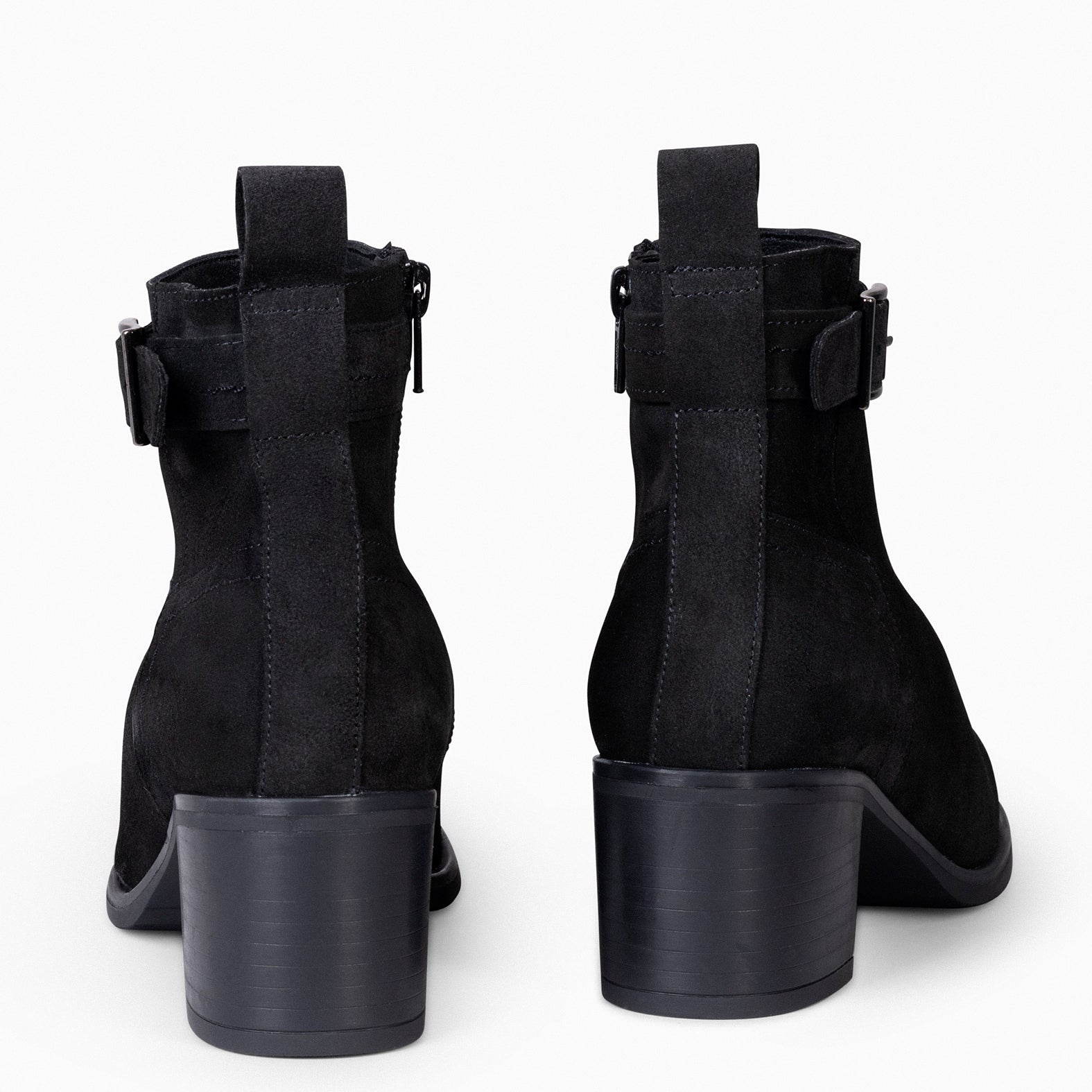 SEATTLE - BLACK Women suede leather booties 