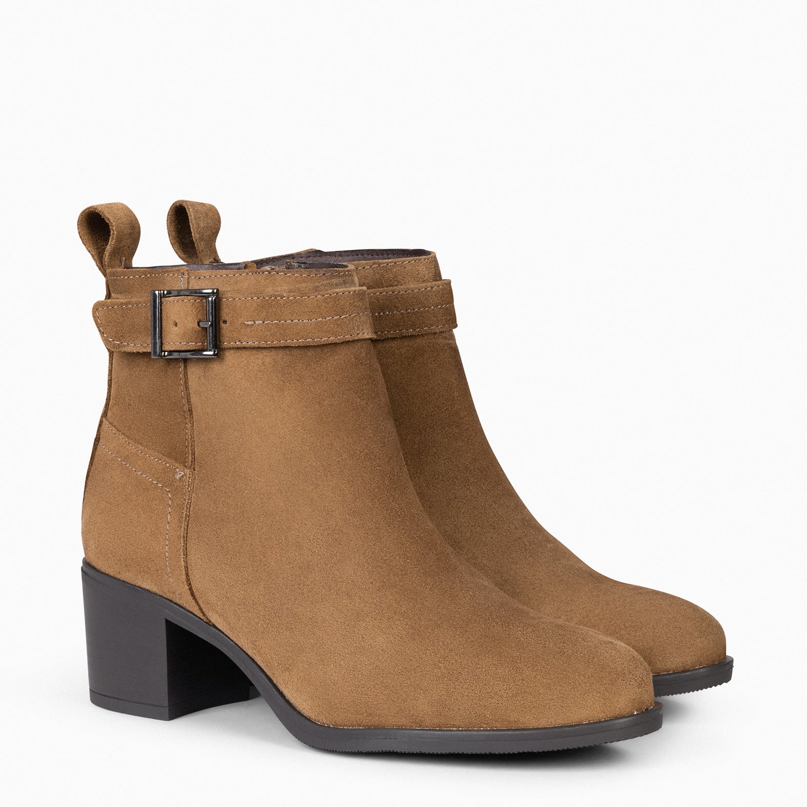 SEATTLE - Botines serraje mujer en color CAMEL - miMaO ®