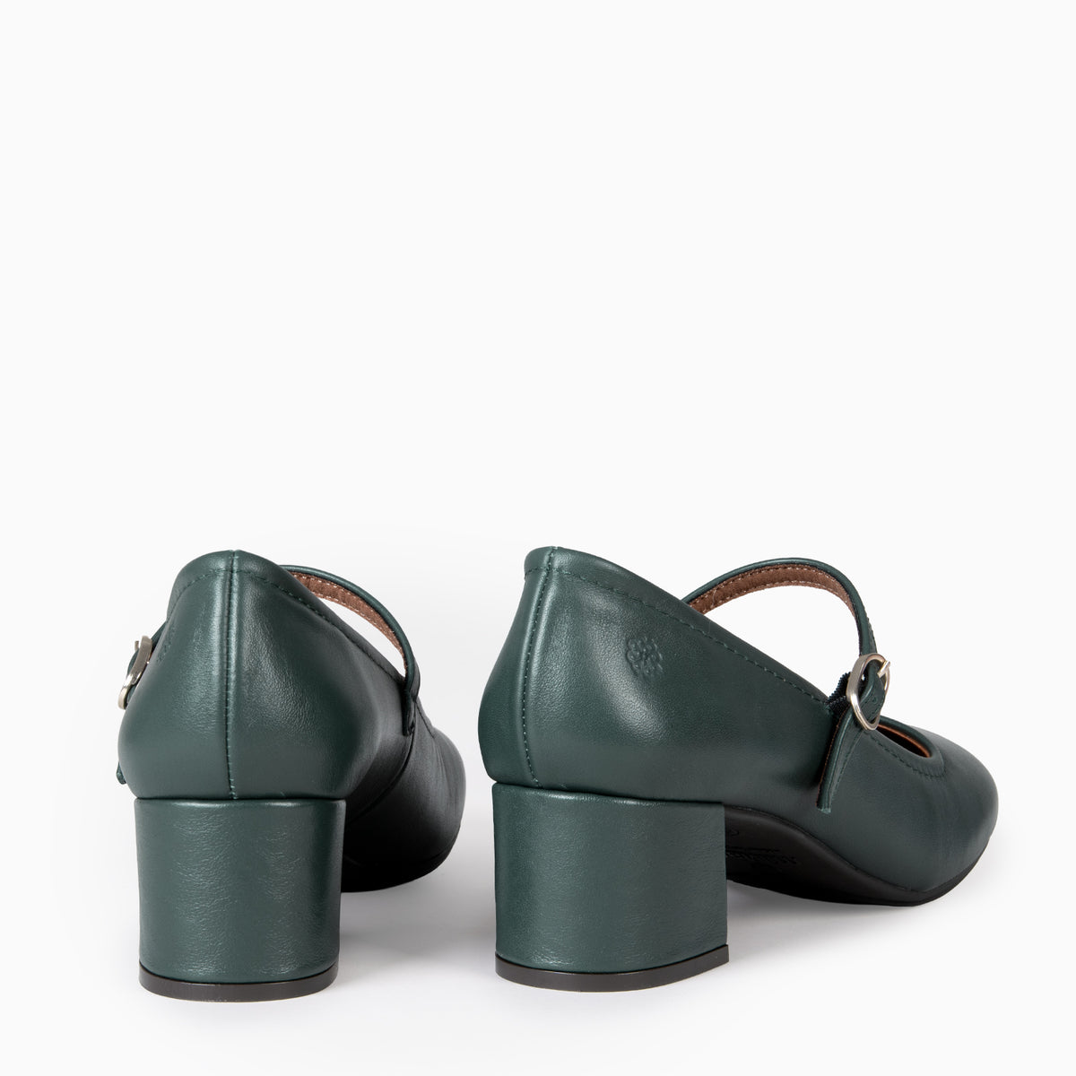 ROSALIA - Mary Jane à talon en cuir VERT