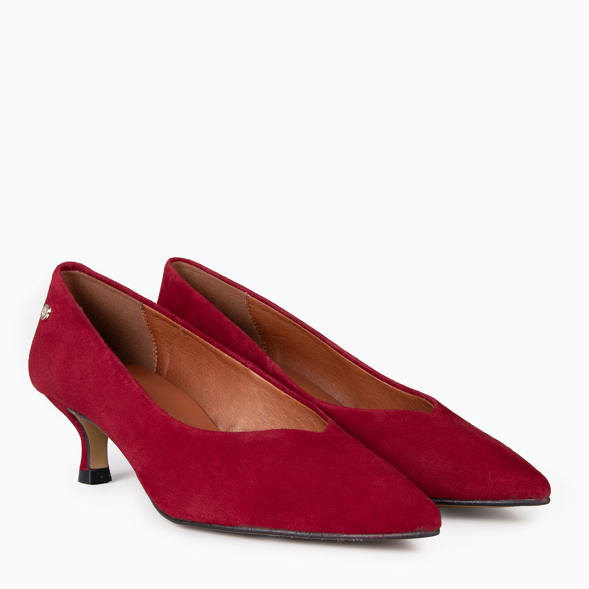 ESTHER – Sapato de salto baixo para mulher VERMELHO