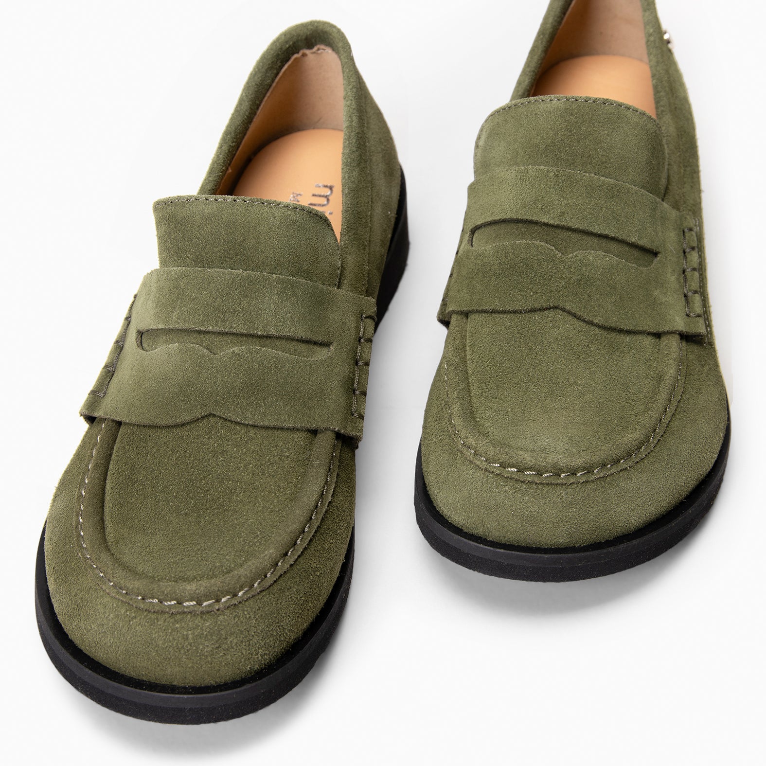 HARVARD - Mocassins pour pieds larges en daim hydrofuge KAKI