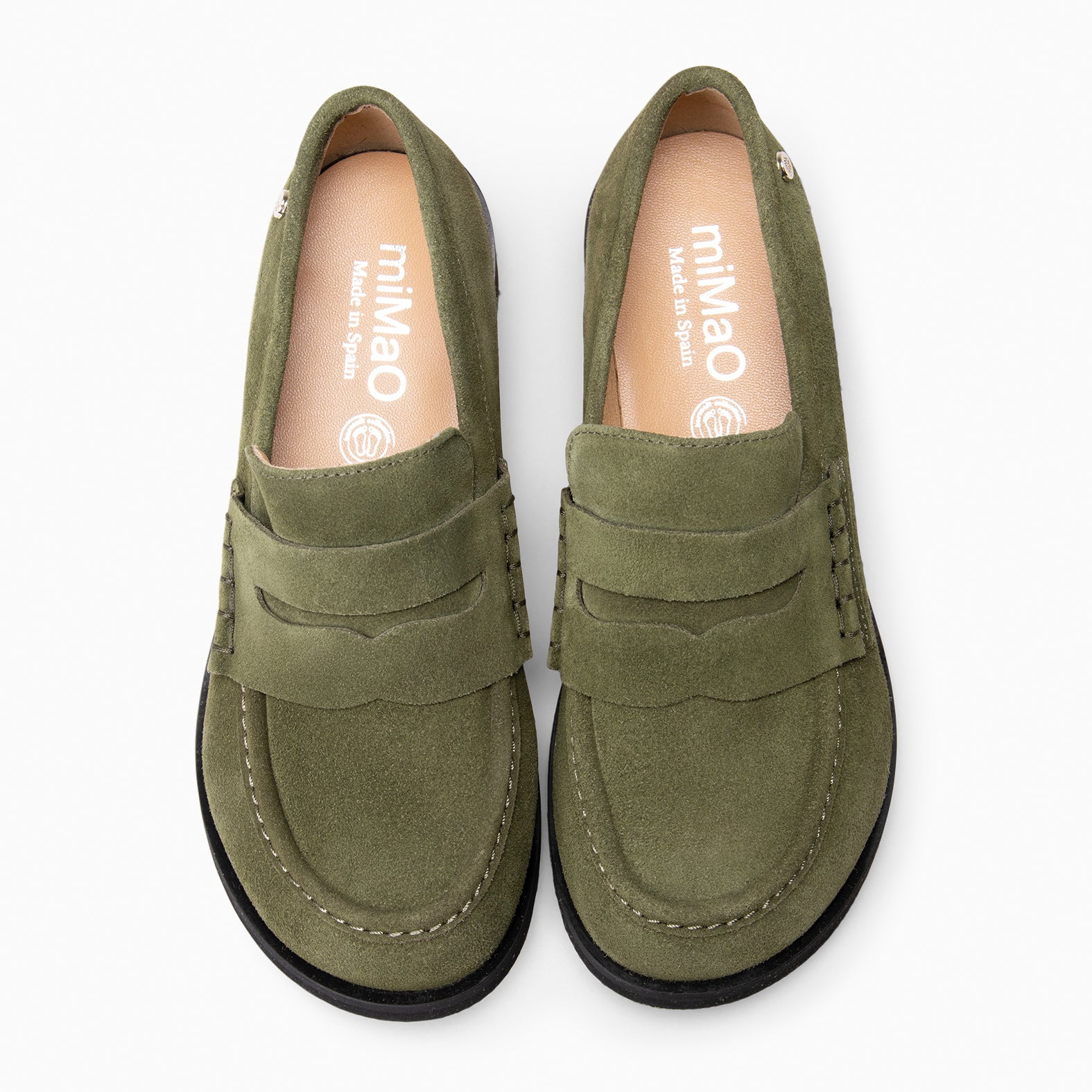 HARVARD - Mocassins pour pieds larges en daim hydrofuge KAKI